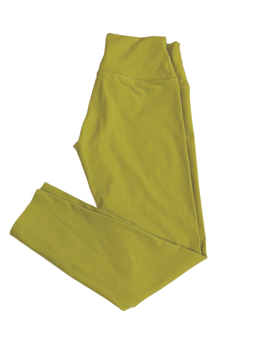 ZYIA Active Pistachio Luxe Chartreuse High Rise Seamless 7/8 Leggings - Size 2
